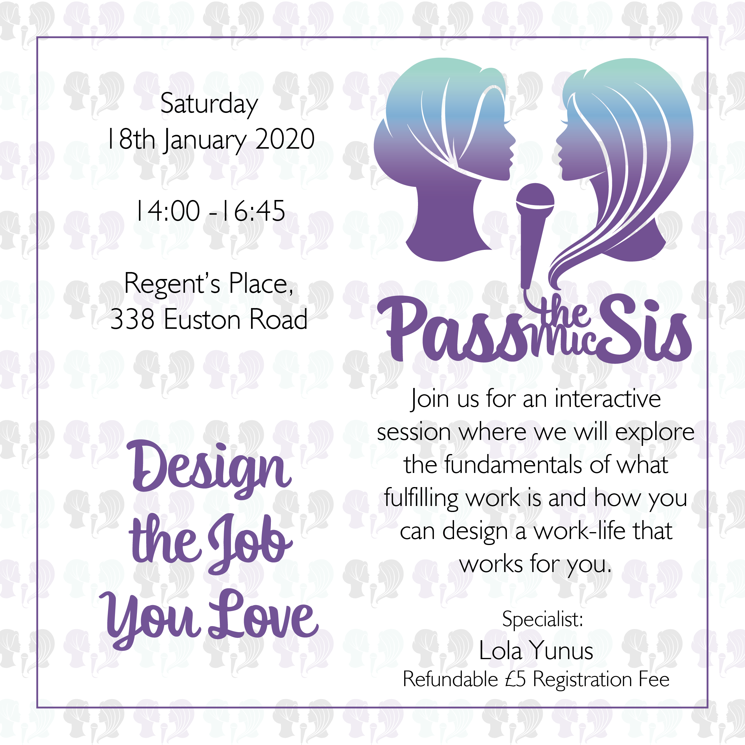 PtMSis Design the Job You Love January 2020 Invitation